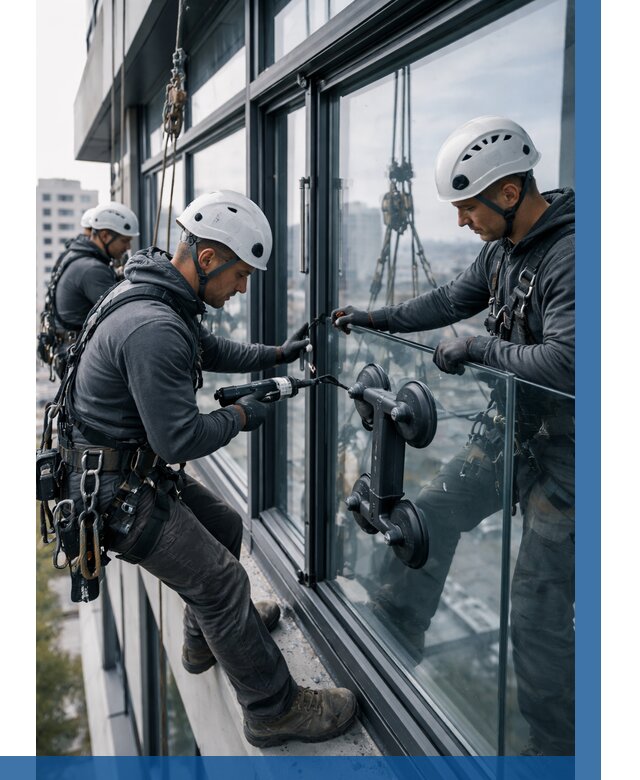 Витражное остекление зданий в Петергофе от 3661 р. | ВЫСОТНИК-Птф