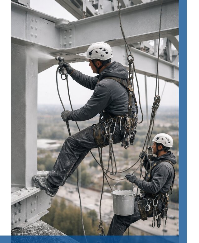 Покраска металлоконструкций на высоте в Петергофе 366 р |ВЫСОТНИК-Птф