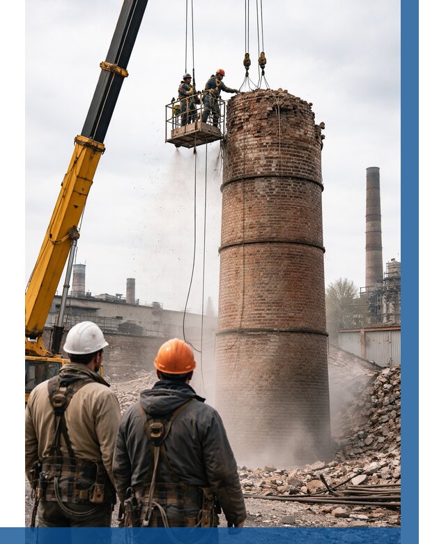 Демонтаж дымовой трубы в Петергофе от 94149 р. | ВЫСОТНИК-Птф, смета