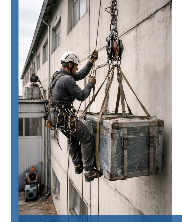 Подъем грузов на высоту в Петергофе для промышленных объектов