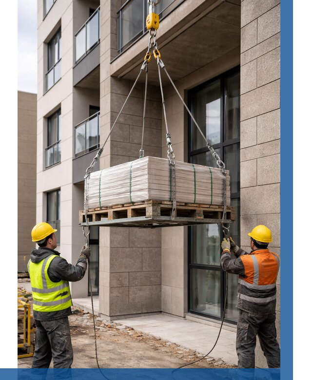 Подъем керамогранита на этаж в Петергофе от 3661 р. | ВЫСОТНИК-Птф