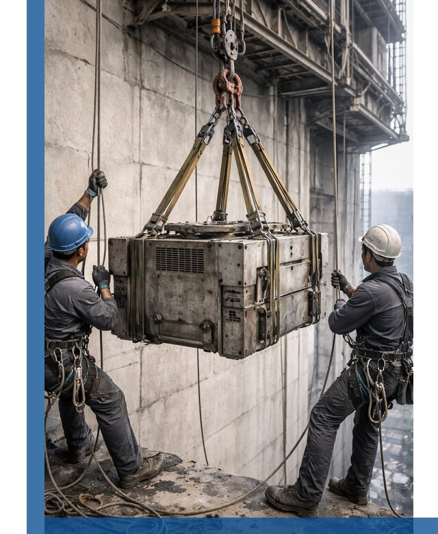 Такелажные работы на высоте, подъем и монтаж грузов в Петергофе