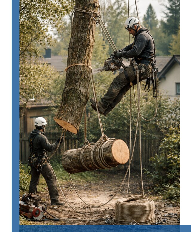 Валка деревьев частями в Петергофе, безопасно и аккуратно