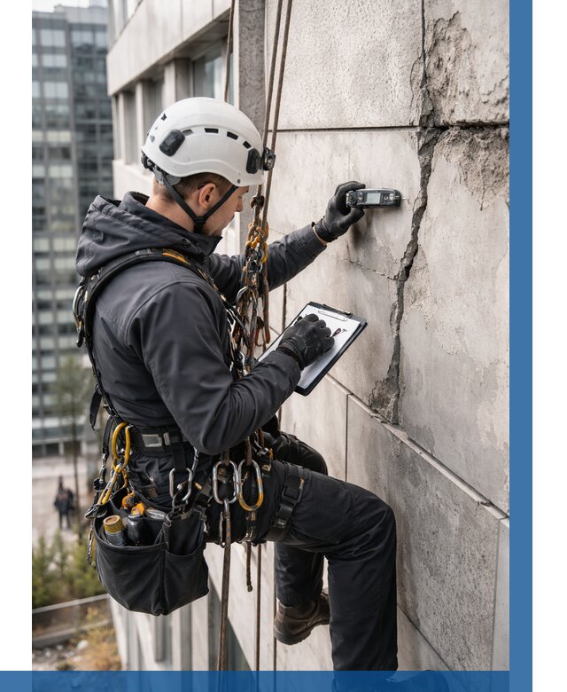 Обследование фасада альпинистами в Петергофе от 126 р. | ВЫСОТНИК-Птф