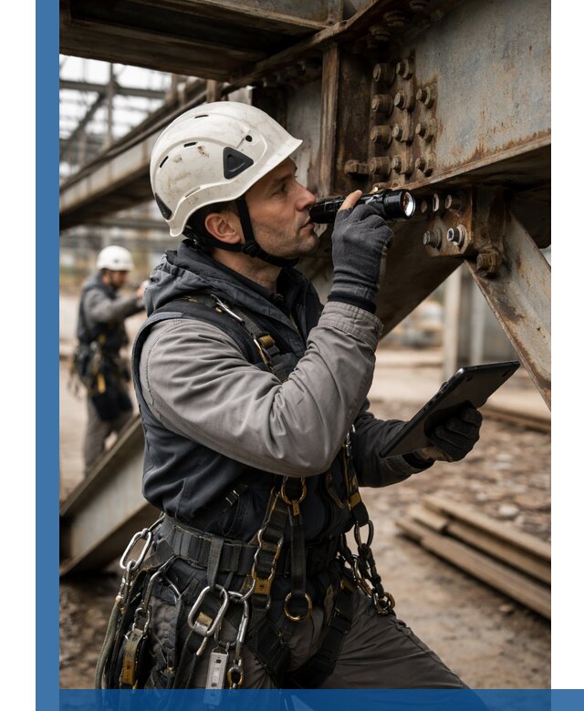 Обследование металлоконструкций и диагностика прочности в Петергофе