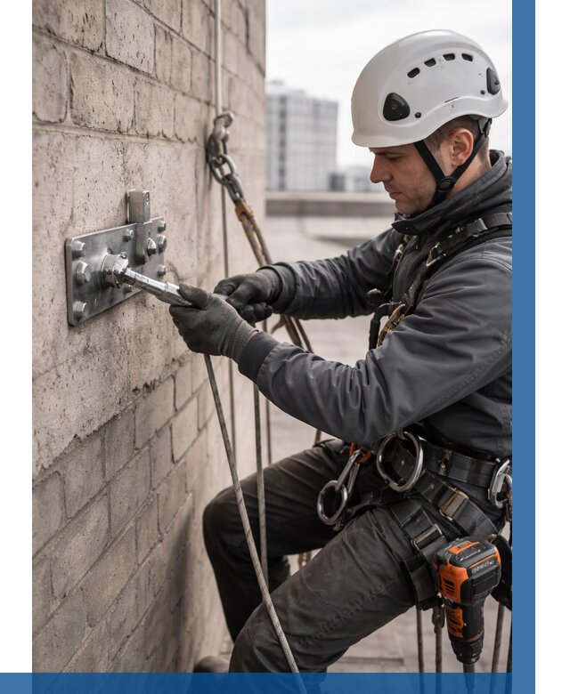 Установка анкерных точек в Петергофе от 3661 р. | ВЫСОТНИК-Птф