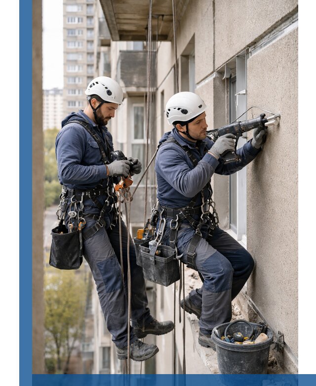 Промышленные альпинисты высотные работы и монтаж в Петергофе